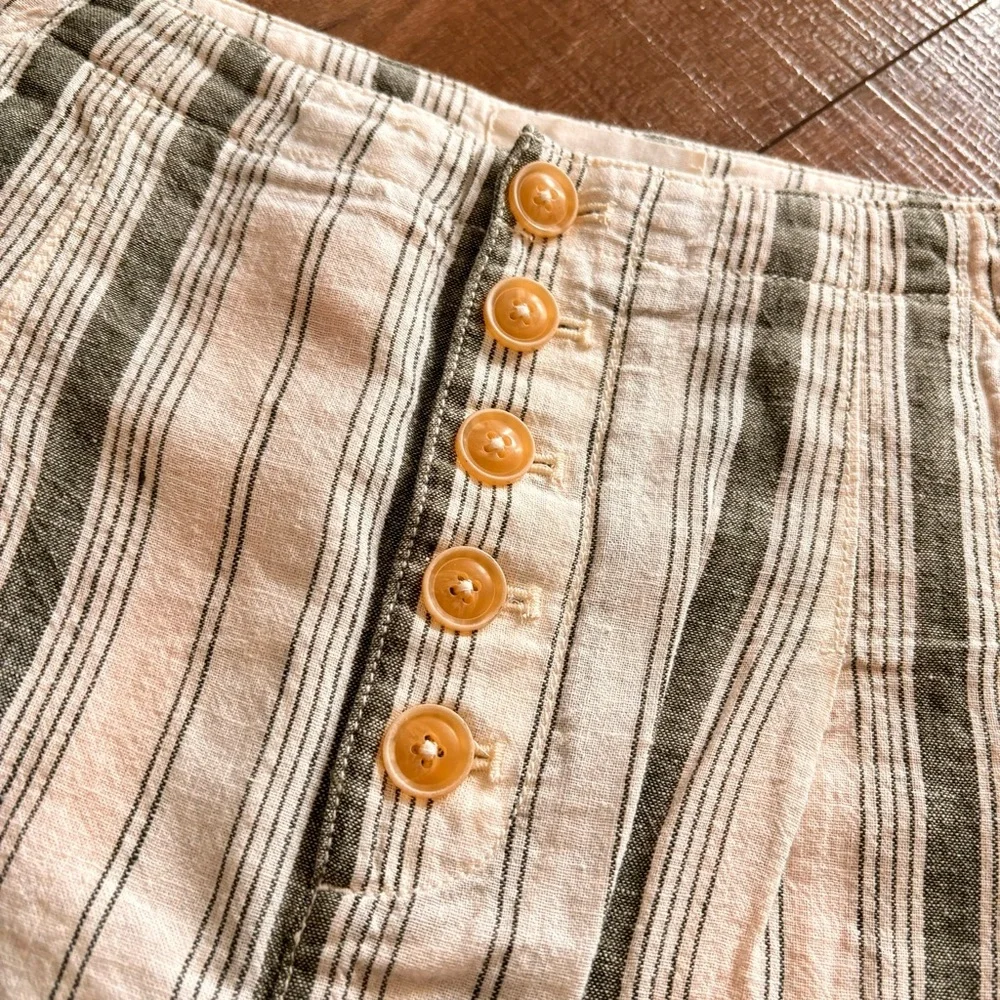 Anthropologie Women's Beachgoer Striped Linen Blend High Rise Shorts Siz… - Picture 5 of 15